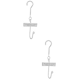 HANABASS 2 Stück Handgefertigter Vintage Eisen S Haken Doppelseitig für Garten Balkon Pflanzenhalter Vogelhaus Aufhänger Weiß Robust und Langlebig