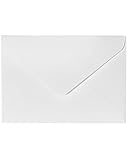 Umschläge 100 Stück, DIN C6 ,11,4 x 16,2 cm,130 g/m² Briefumschläge Kuvert Briefkuvert Briefhülle für Grußkarten Einladung Geburtstagskarten Nassklebung Spitzklappe Umschläge（Reines Weiß）