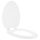 Gadpiparty Toilettensitz Dichtung Weiß V Förmiger Schaumstoffbezug Gepolstert Komfortabler Wc Sitzdeckel für Familien Haushalt und Einweihungsparty