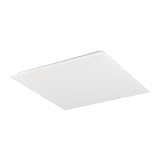 EGLO LED Panel Moradillo-R, Deckenleuchte flach mit Fernbedienung, Deckenpanel aus weißem Metall und Kunststoff, Deckenlampe dimmbar, warmweiß-kaltweiß, 60 x 60 cm