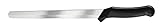 Inoxbonomi Schinkenmesser Lachsmesser Klinge aus gehärtetem Edelstahl 24 cm, HandGriff Polyoxymethylen Farbe Schwarz