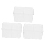 DECOMELODY 3 Stück Nail Cotton Pad Organizer Kunststoff Kosmetik Aufbewahrungsbox mit Fächern für Nagelkunst Make up Salon und Zuhause Vielseitiger Wattepads Spender für Zufällige Farbe