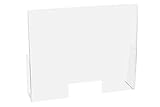 Exacompta 80458D 5er Pack Schutzwand Exascreen 95 x 58cm glasklar selbststehend. Ideal für Schreibtische, Behörden, Kassen, Theken und Schalter zum Schutz vor Viren Trennwand Spuckschutz