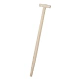 Rekord Spatenstiel aus Eschenholz mit T-Form, Gesamtlänge 76 cm, unlackiert, Ersatzstiel, Gerätestiel, Holzstiel