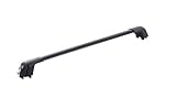 Dachträger, weiche Dachträger Querträger für Dachgepäckträger aus Aluminium, passend für geriffelte Seitenschienen ohne Lücke, Verstellbarer Querträger mit Schloss.(122cm)