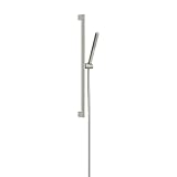 hansgrohe Pulsify 24372821 Handbrause mit Gleitstange und Schlauch aus gebürstetem Nickel, S Zoll