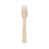 daybays Holzgabel 2000 Stk. Einweg Holz Besteck Set Kuchengabeln Gabeln Einweggeschirr Einwegbesteck Holzbesteck Einweggabeln Holzgabeln Partybesteck Holzgeschirr Wooden Fork (2000 Stk.)