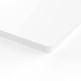 ALLDREI Schreibtischplatte, Tischplatte - 180 x 80cm (Weiß), Perfekt für höhenverstellbare Schreibtische, Tischplatte aus MDF-Material, Stärke 2,5 cm Stabile Langlebig