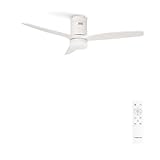 CREATE / WINDCALM M/Deckenventilator ABS mit Beleuchtung Weiß mit Fernbedienung / 40W, Leise, Ø132cm, 6 Geschwindigkeiten, Timer, DC-Motor, Sommer-Winterbetrieb