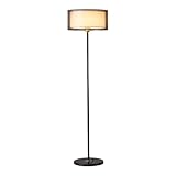 DUddTTW Luxus Stehlampe Einfache stehende Lampe vertikale Metallstehlampen kreativer Marmorbasis Standard -Lampe Doppelschicht Stofflampenschattenstocklampe Schön