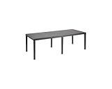 Rechteckiger ausziehbarer Gartentisch, Made in Italy, Farbe Anthrazit, Maße 150 x 72 x 90 cm (ausziehbar bis 220 cm)