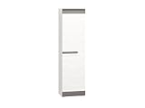 Feldmann Preiswert Wohnen Stauraumschrank 'Blanco' Garderobenschrank 55cm Pinie weiß grau MDF