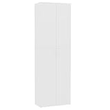 vidaXL Büroschrank Aktenschrank Mehrzweckschrank Schrank Aufbewahrungsschrank Beistellschrank Holzschrank Büro Weiß 60x32x190cm Holzwerkstoff