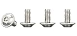 Drenky 50 Stück Linsenkopfschraube mit Flansch, Schrauben Edelstahl Innensechskant M3x30mm Rostfreier Edelstahl A2 V2A Flachkopfschraube mit Innensechskant Gewindeschrauben Vollgewinde