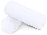 Utopia Bedding Nackenrolle 2er Set, 15x40 cm Kissenrolle Knierolle Zierkissen Sofakissen (Weiß)