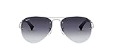 Ray Ban Unisex Sonnenbrille RB3449, Gr. Large (Herstellergröße: 59), Silber (Gestell: Silber, Gläser: Grau Verlauf 003/8G)