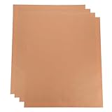 YARNOW Antihaftbeschichtete Grillmatten 4 Stück Kupferfarben 40X33cm Feuerfeste Hitzeschutzmatten für Outdoor Grillen und Picknick
