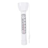 TOYANDONA Schwimmendes Poolthermometer Wasserdichtes Thermometer für Pools Spas Aquarien Messbereich mit Schnur für Einfache Nutzung Robustes Material Anzeige Fahrenheit und Celsius
