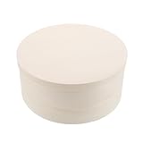 Toyvian Käsekuchenbehälter aus Natürlichem Holz 20cm mit Deckel Runde Gärbox für Sauerteig und Pizzateig Dessert und Brotaufbewahrung für Küche