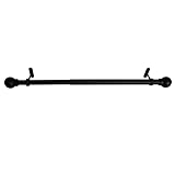 Φ22/25 mm Gewindestange mit runden Endstücken, 45 cm bis 300 cm, fügen Sie einen 40 cm langen Streifen zu dem passenden Abschnitt hinzu, kleines Gardinenstangen-Set, robuste Gardinenstangen mit