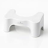 LUXEART Step Basic Toilettenhocker – ergonomischer WC-Hocker 18,5 cm für natürliche Sitzhaltung, platzsparend unter Toilette verstaubar, Anti-Rutsch-Füße, hygienisch, stabil und pflegeleicht