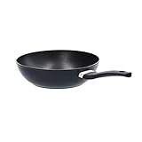 MasterChef Wok - Wokpfanne Induktion, Bratpfanne 28 cm Hoher Rand, Beschichtete Pfanne, Antihaftbeschichtung, Aluminium, Perfekt für Nudeln, Raclette, Für Gaskocher, Induktionskochfeld, Ceranfeld