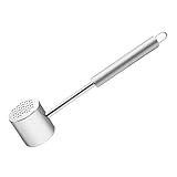 Cabilock Fleischstampfer Zartmacher Hühnerstampfer Hackfleisch-Stampfer-Werkzeug küchenhelfee tenderizer grieß Fleischzartmacher Pulver zum Zartmachen von Fleisch Rostfreier Stahl Silver