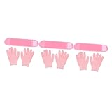Ipetboom 3 Sätze Zervikale Membran Feuchtigkeitsspendende Handschuhe Gesichtsband Körpergel Handpflege Anti-falten-nackenpflaster Nackenpflege Pad Faltenpolster Für Die Brust Rosa