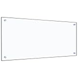 vidaXL Küchenrückwand Spritzschutz Fliesenspiegel Glasplatte Rückwand Herdspritzschutz Wandschutz Herd Küche Transparent 90x40cm Hartglas