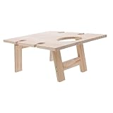 HOODANCOS Tragbarer Faltbarer Weintisch für Outdoor Picknick Garten mit Ablage Leicht Robust für Wein und Snacks
