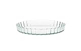 Gerlach 1760 Quicheform 26 cm Aus Hitzebeständigem Glas Borosilikatglas Tarteform Auflaufform Backform Rund 1,3 l Für Backofen Gefrierfach Flow