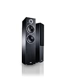 Magnat Monitor Reference 5A, Bluetooth-Stereo-Standlautsprecher mit HDMI, hochwertiger Phono-Vorverstärker, 1 Paar, schwarz