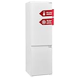 TELEFUNKEN Einbau-Kühl-Gefrierkombination | Einbaukühlschrank mit Gefrierfach (4-Sterne) | 178cm Nische | 251 Liter Gesamt-Nutzinhalt | Schlepptür | Less Frost | Temperaturregelung | C-EKG-178-ST-E