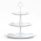 Cupcake Ständer Etagere 3 Etagen, 3-stöckiger Kuchenständer Etagere Weiß, Kuchenstand Süßigkeiten Servierplatte, Tortenständer Hochzeit Geburtstag Party Obst Gebäckständer Snackteller Donut Ständer