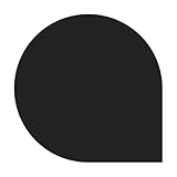 raik PU074-0B6-sw Bodenplatte B6 Tropfen schwarz pulverbeschichtet 1200 x 1200 mm