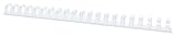 OFFICER PRODUCTS 20242215-14 Plastikbinderücken 50 Stück DIN A4 22mm (210 Seiten) Binderücken Bindungskämme Plastikbindung Kunststoff Farbe: Weiß