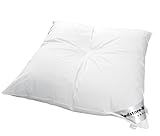 Dedstore-Baby Kopfkissen 80x80 - Allergiker Kissen Bett mit Gänsefedern Füllung 1500g - Pillow 140 g/m² - Federkissen 80x80 - Bettkissen - Kopfbezug aus Baumwolle