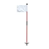 S/C Flagge Golf | Golf Fahne | Flag Golffahne | Golf Flagsticks | Tragbare Golf Pin Flags | ROT/WEIß