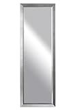 BDART Wandspiegel Deko Garderobenspiegel Ganzkörperspiegel Silber Modern 46cm x 136cm mit Facettenschliff