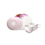 Villeroy & Boch – Rose Garden Kaffee-Set, 6 Tlg., Geschirr Set FüR 2 Personen, Premium Porzellan