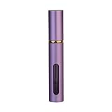 10 ml Aluminium-Parfümflasche, Glas-Parfümspender, Spray, feiner Nebel, Sprühflasche, leere Flasche Pflanzen Sprühflasche Edelstahl (Purple, B)