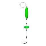 Poo4kark Outdoor Angelpose für Wels im europäischen Stil, Langer Bobber mit Haken Rassel für Angler (Green, C)