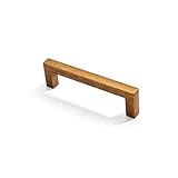 khtumeware Schrankgriffe aus antikem Messing, massiv, robust, quadratisch, Schubladengriffe, Küchenschrank, Hardware, Küchengriff, 102 mm, 10 Stück