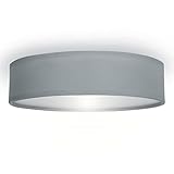 Smartwares Deckenleuchte – Textilschirm – 40 cm Ø – 3x E14 – Max. 40 W – Für LED geeignet – Grau – 10.004.70
