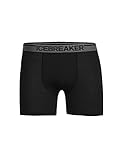 Icebreaker Herren Anatomica Boxershorts - Herren Unterhosen - Merinowolle Unterwäsche - Schwarz, L