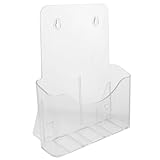 GRIRIW Daten-Rack-Aufbewahrungsbox Organisatoren von Zeitschriften klarer Halter Tischständer Prospekthalter Wandhalterung Postkartenanzeige Papierhalter Abs Transparent