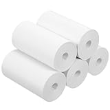 PEPLAYTAL 5 Rollen Thermopapier Rolle Selbstklebend für Thermodrucker Kassenrollen Kompatibel Leicht und Tragbar für Büro und Einzelhandel