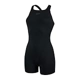 Speedo Damen Eco Endurance+ Legsuit Badeanzug | Chlorbeständig | Recyclingmaterial | Schwimm-Fitness | Training | Urlaub Schwimmbekleidung, Schwarz, 38