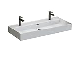 Aqua Bagno | Doppelwaschbecken Keramik, Doppelwaschtisch,...