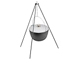 Kasan 6 L Aluminium Dreibein Gestell Stahl Kessel Aluminiumdeckel Camping Schwenktopf Gulaschkessel outdoor Kazan mit Bügel und Deckel Aluminium Kazan mit Griff und Deckel Asien Topf Tatarskij